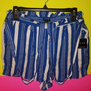 Blue & White Stripped Short's
